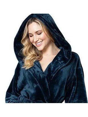 Women’s Plush Hooded Robe - Spa-Worthy Comfort at Home - Courbe et Compagnie