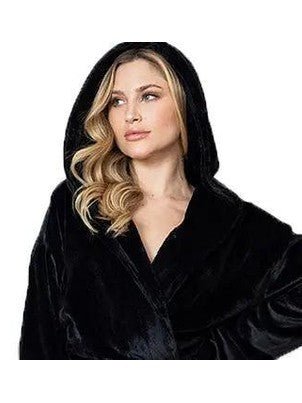 Women’s Plush Hooded Robe - Spa-Worthy Comfort at Home - Courbe et Compagnie