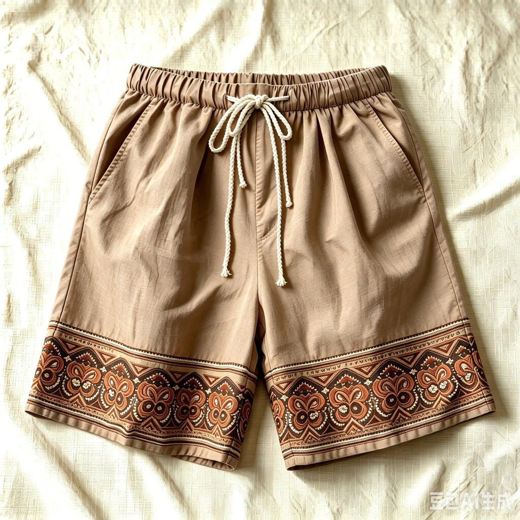 Women’s Retro Drawstring Loose Casual Shorts - Courbe et Compagnie