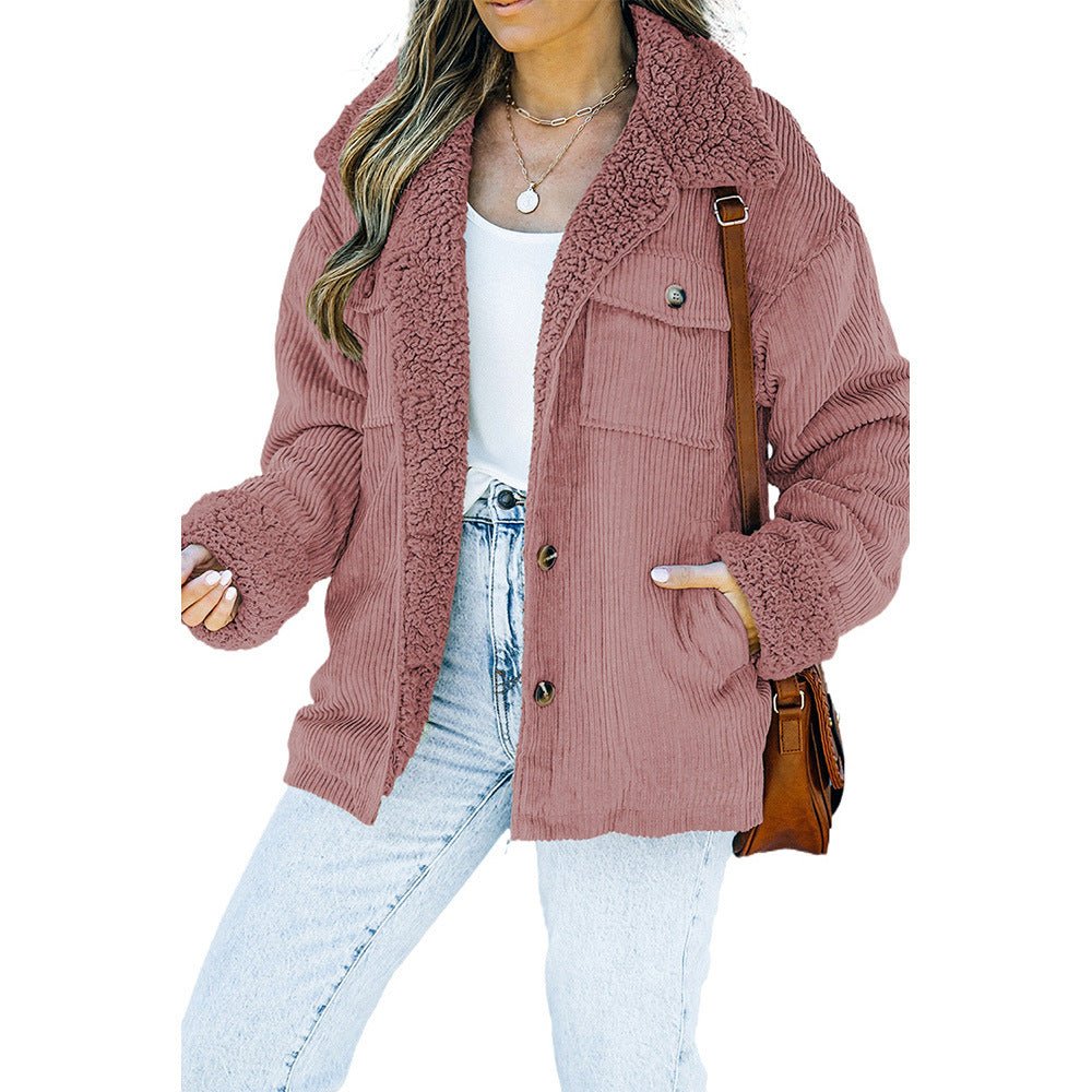 Women's Retro Fur Collar Winter Coat - Courbe et Compagnie