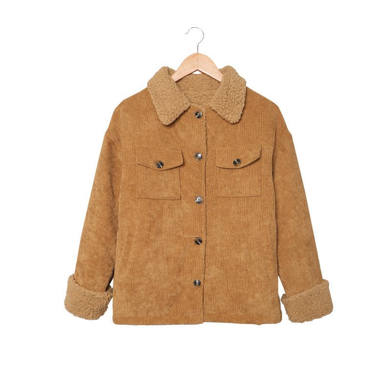 Women's Retro Fur Collar Winter Coat - Courbe et Compagnie