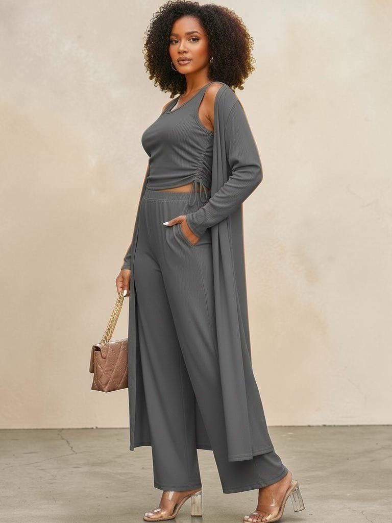 Women’s Ribbed Lounge 3 Piece Set - Courbe et Compagnie