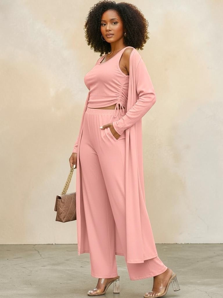 Women’s Ribbed Lounge 3 Piece Set - Courbe et Compagnie