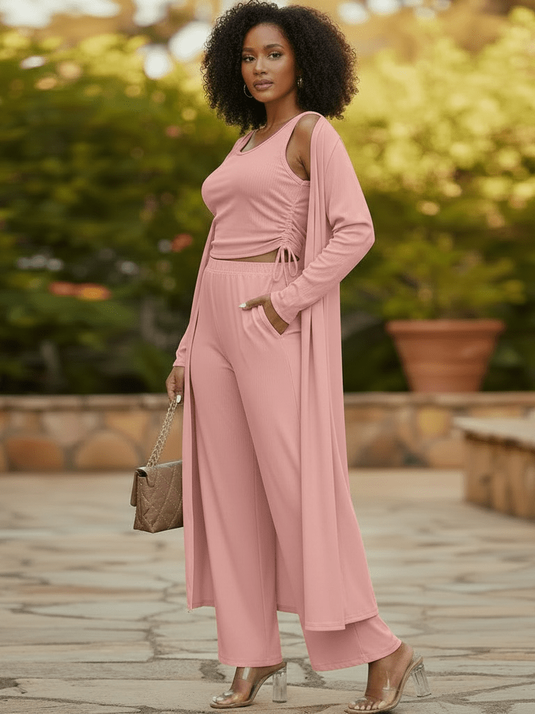 Women’s Ribbed Lounge 3 Piece Set - Courbe et Compagnie