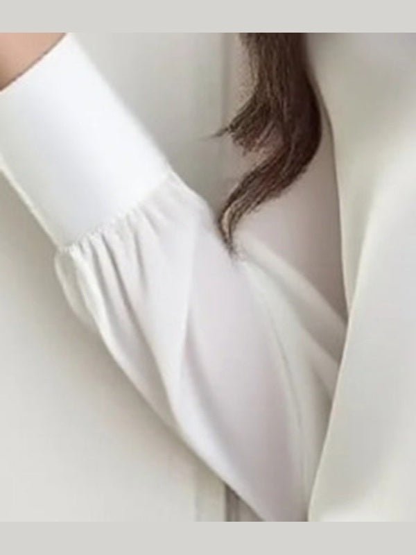 Women's Ribbon Detail Blouse, Lightweight Business Casual Shirt - Courbe et Compagnie