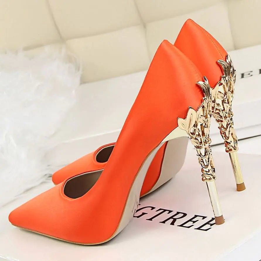 Women's Satin Pointed-Toe High Heels — 13 Colors - Courbe et Compagnie