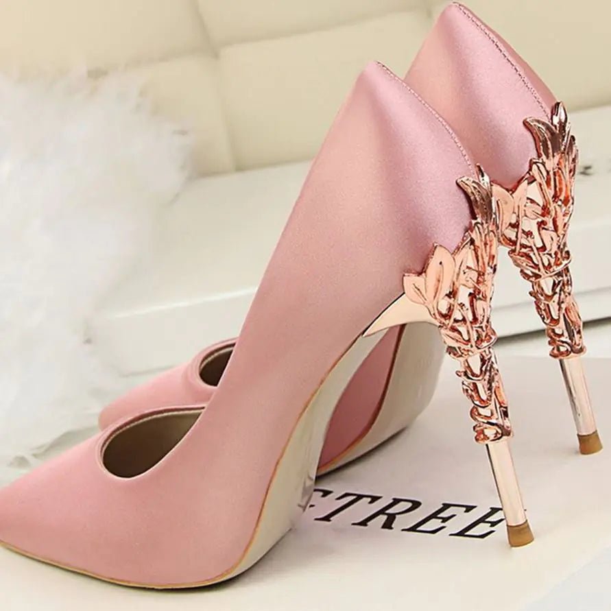 Women's Satin Pointed-Toe High Heels — 13 Colors - Courbe et Compagnie