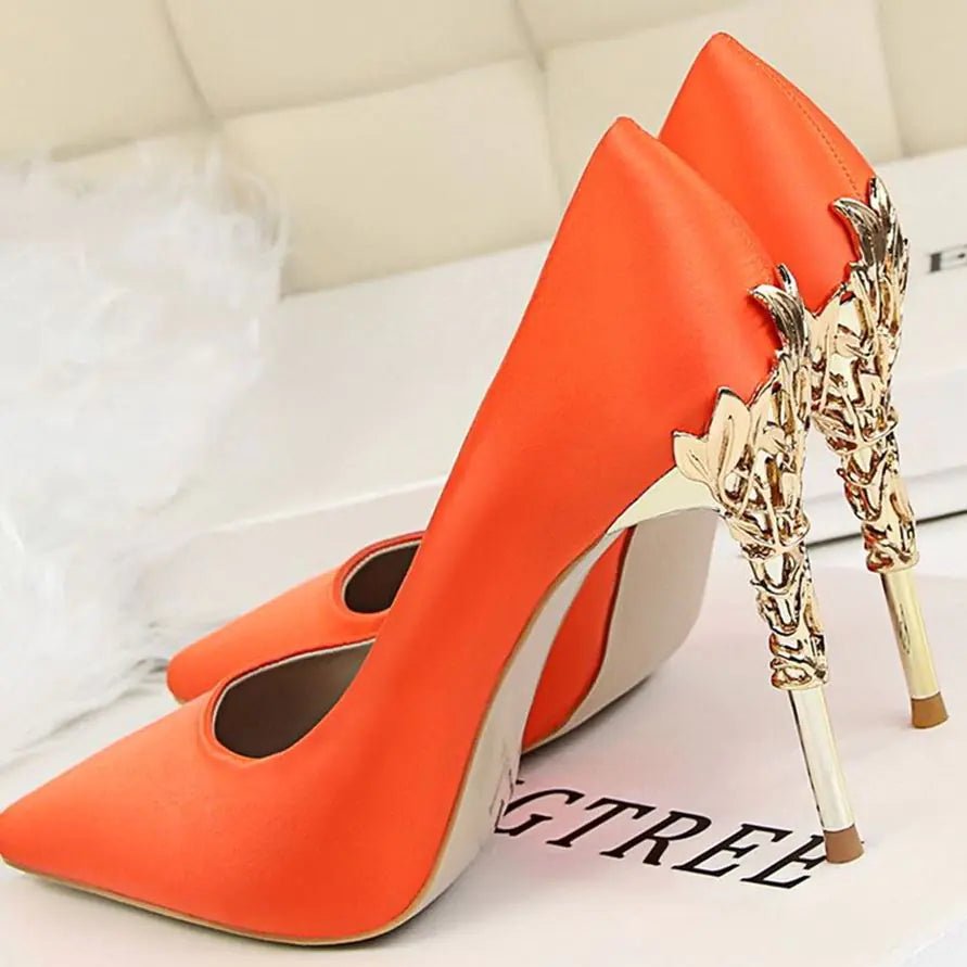 Women's Satin Pointed-Toe High Heels — 13 Colors - Courbe et Compagnie