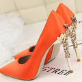Women's Satin Pointed-Toe High Heels — 13 Colors - Courbe et Compagnie