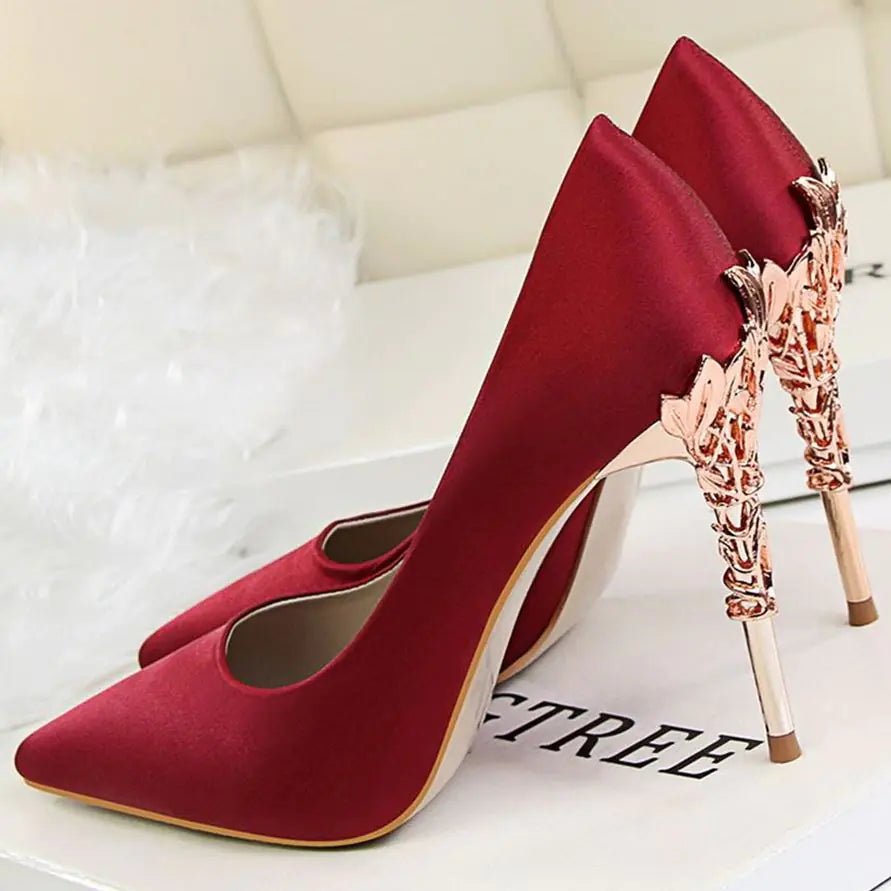 Women's Satin Pointed-Toe High Heels — 13 Colors - Courbe et Compagnie