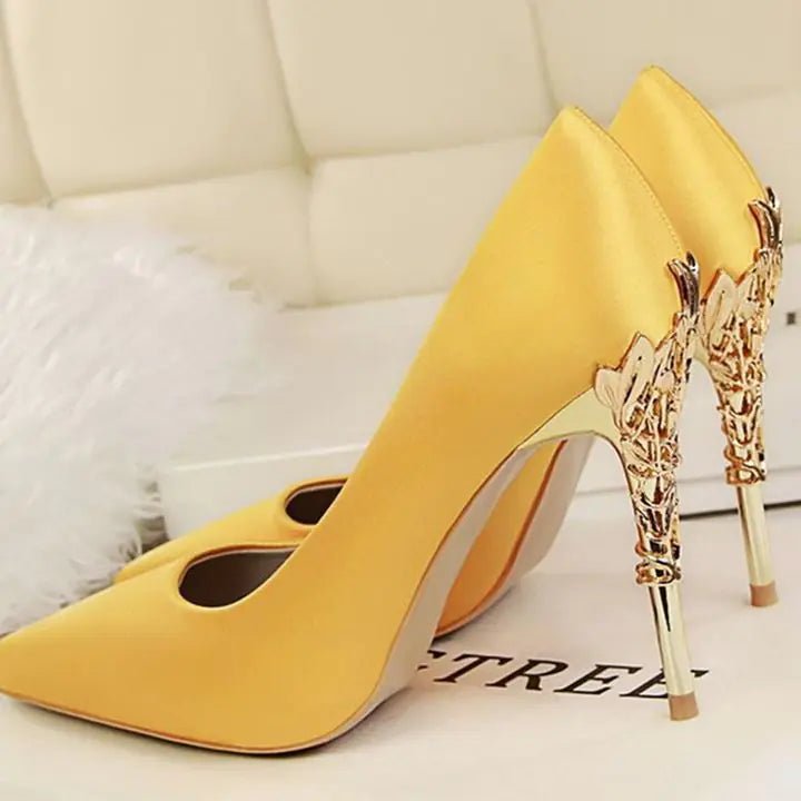 Women's Satin Pointed-Toe High Heels — 13 Colors - Courbe et Compagnie