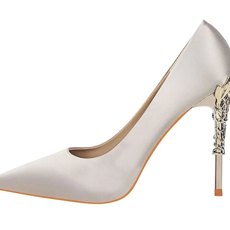 Women's Satin Pointed-Toe High Heels — 13 Colors - Courbe et Compagnie