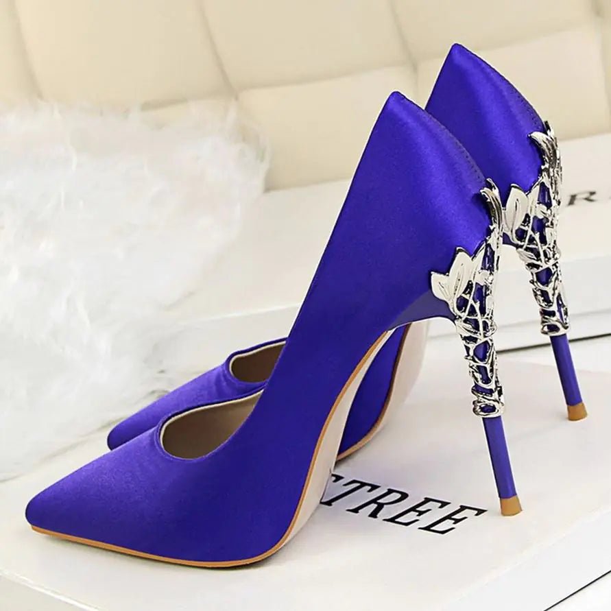 Women's Satin Pointed-Toe High Heels — 13 Colors - Courbe et Compagnie