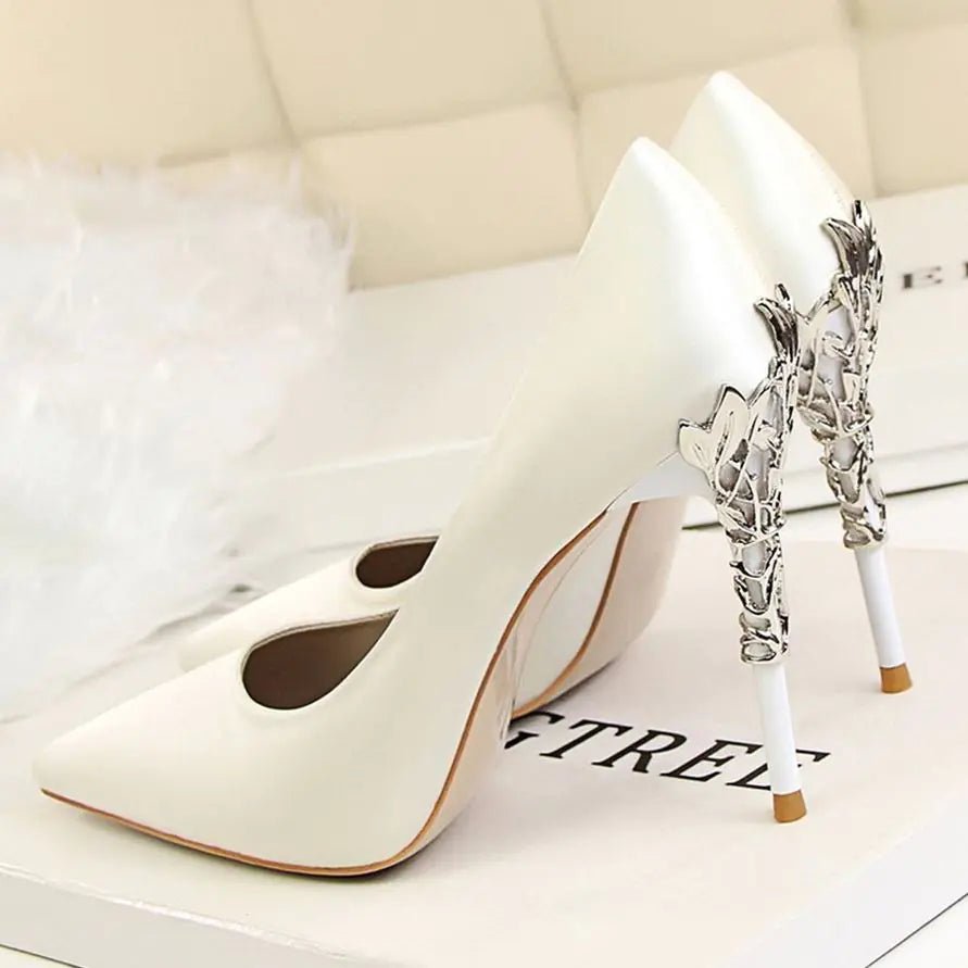 Women's Satin Pointed-Toe High Heels — 13 Colors - Courbe et Compagnie