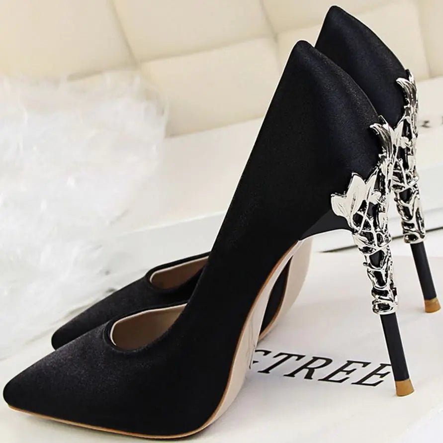 Women's Satin Pointed-Toe High Heels — 13 Colors - Courbe et Compagnie