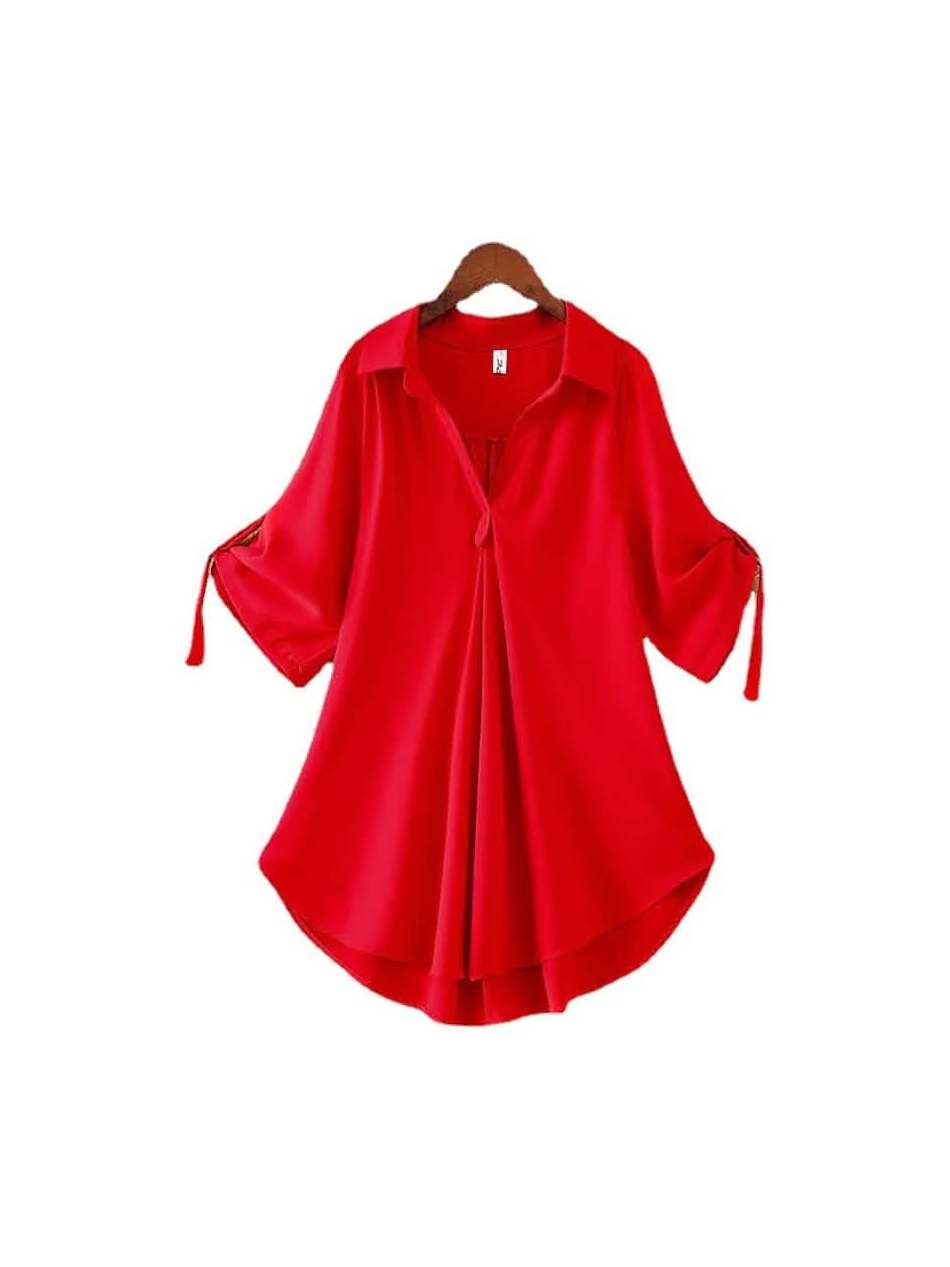 Women's Shirt Solid Color Top - Courbe et Compagnie