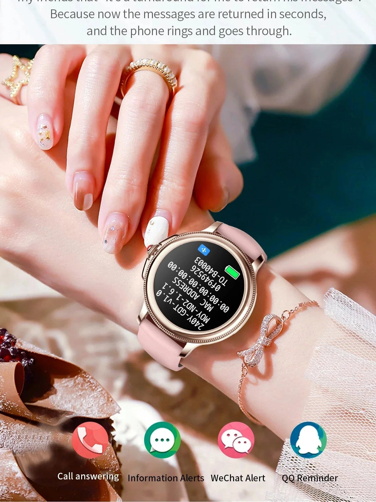 Women's Smart Watch with Bluetooth Calling - Courbe et Compagnie