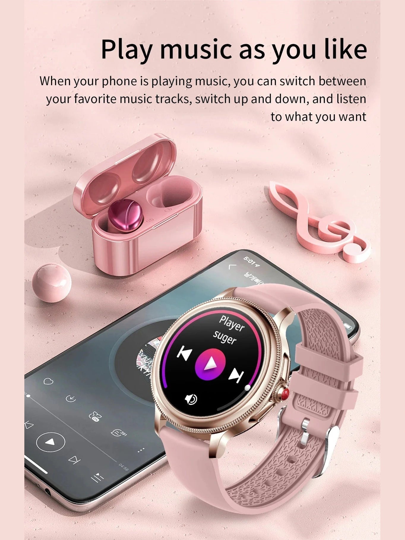 Women's Smart Watch with Bluetooth Calling - Courbe et Compagnie