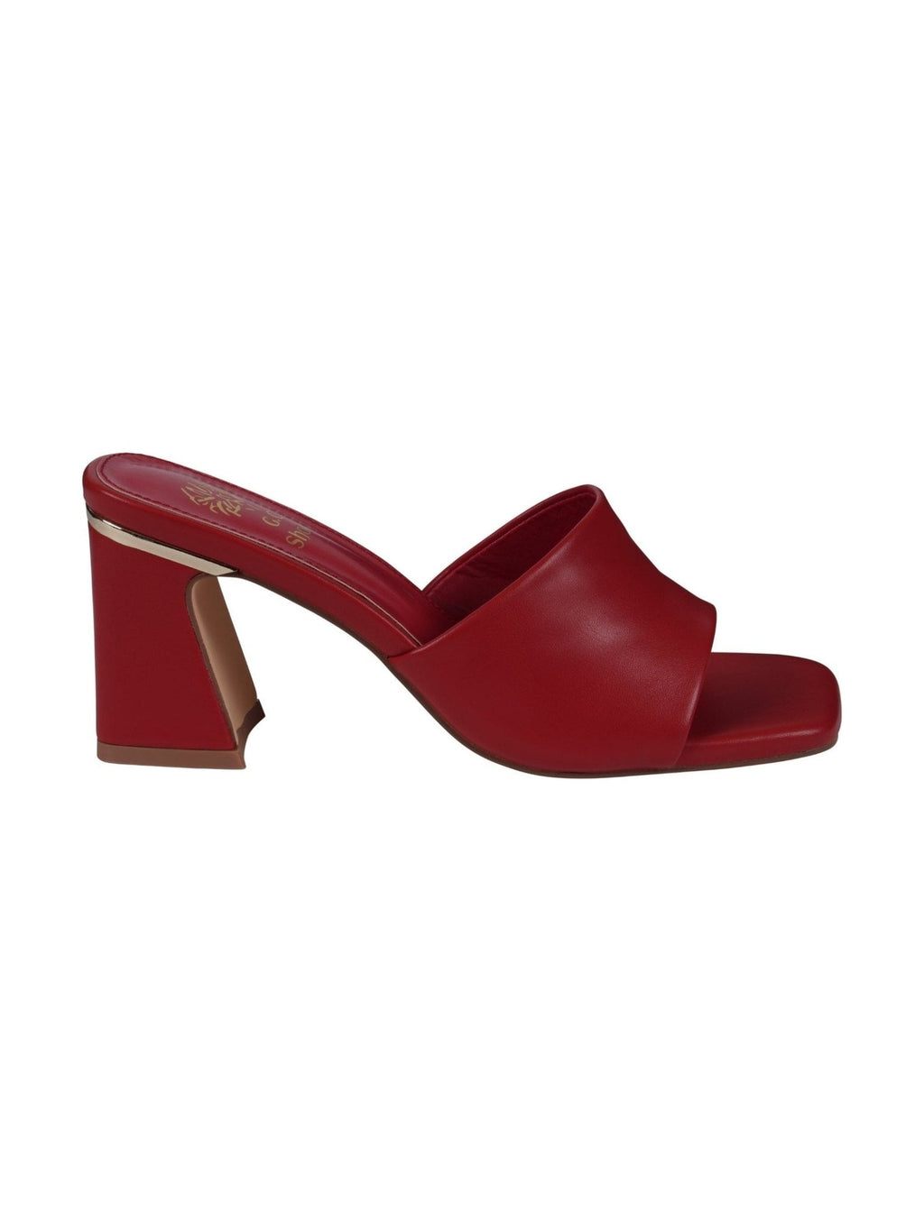 Women's Soho Red Square Toe Heeled Sandals - Courbe et Compagnie