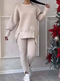 Women's Solid Color 2-Piece Set - Courbe et Compagnie