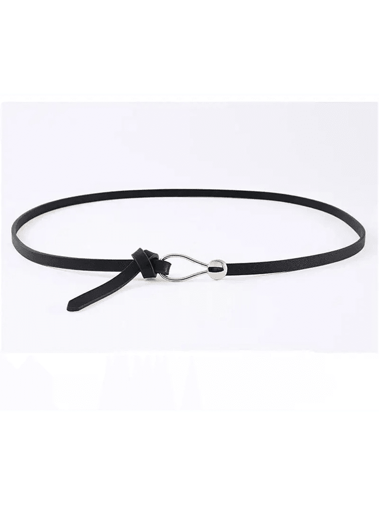 Women's Thin Golden Buckle PU Leather Waist Belt - Courbe et Compagnie