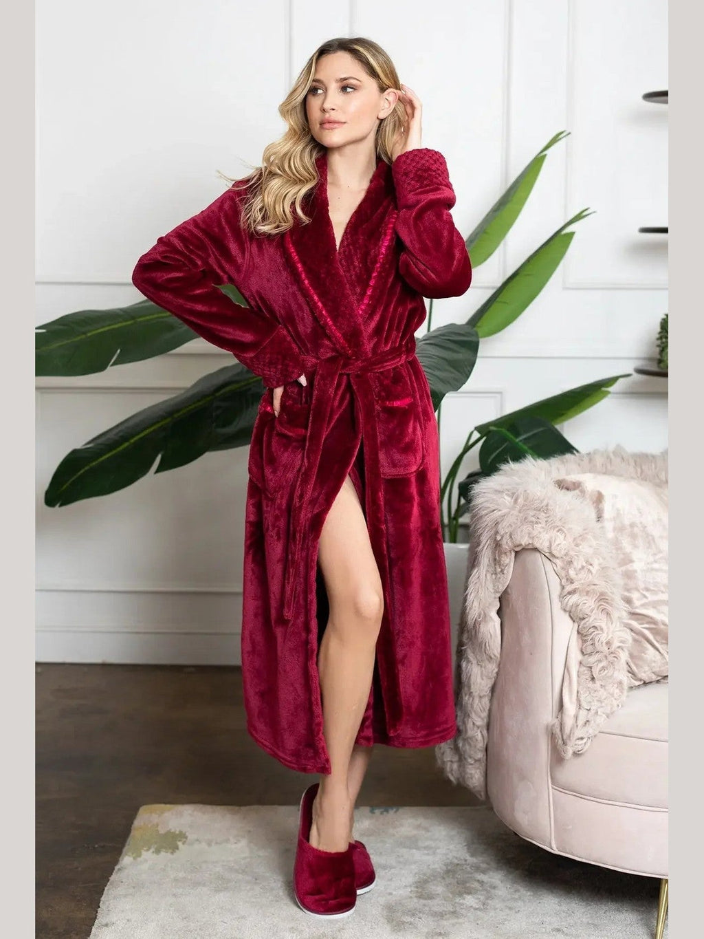 Women's Ultra Soft Plush Bathrobe - Courbe et Compagnie
