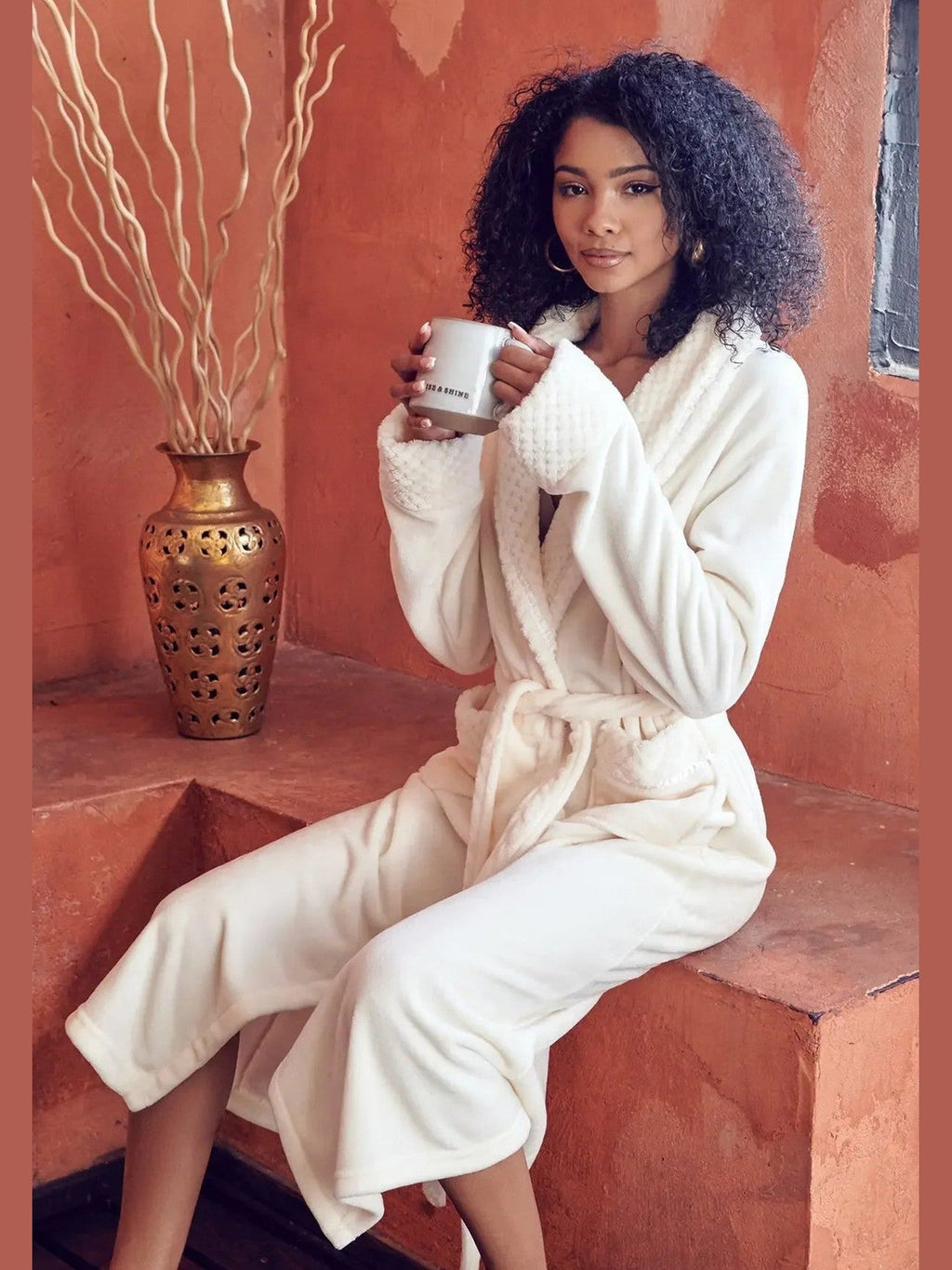 Women's Ultra Soft Plush Bathrobe - Courbe et Compagnie