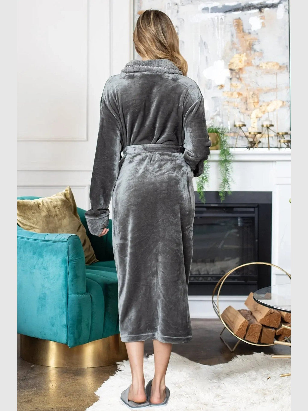 Women's Ultra Soft Plush Bathrobe - Courbe et Compagnie