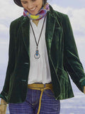 Women's Velvet Blazer Top - Casual Suit - Multiple Colors - Courbe et Compagnie