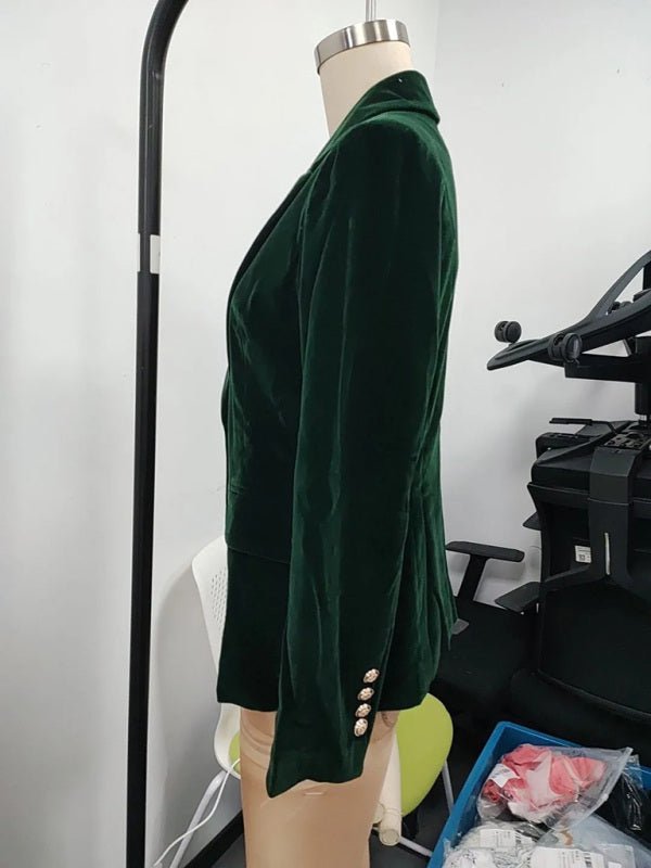 Women's Velvet Suit Jacket - Slim Fit - Multiple Colors - Four Season - Courbe et Compagnie