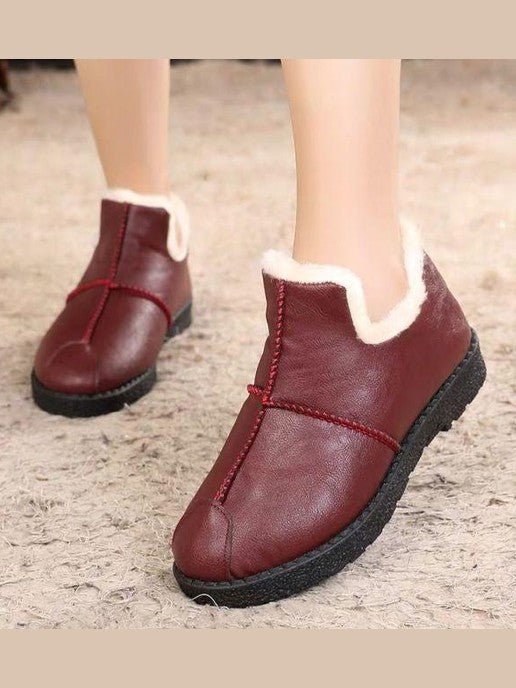 Women's Waterproof Fur-Lined Winter Booties - Courbe et Compagnie