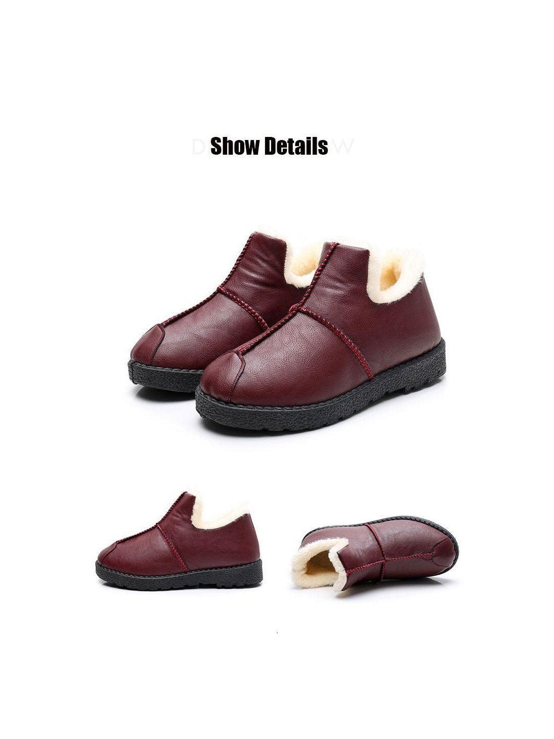 Women's Waterproof Fur-Lined Winter Booties - Courbe et Compagnie