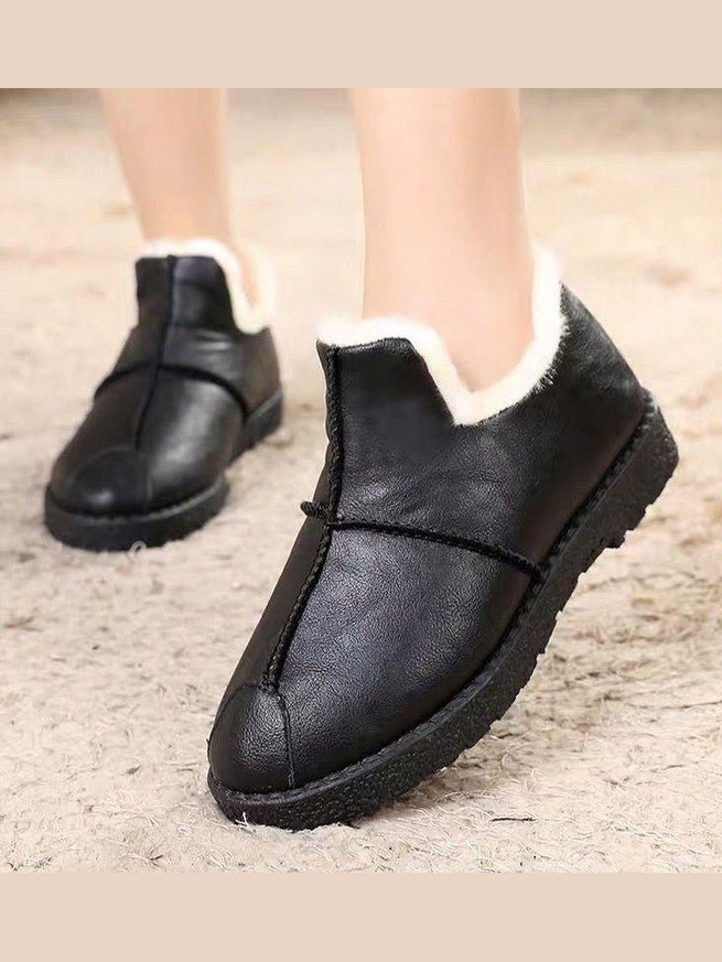 Women's Waterproof Fur-Lined Winter Booties - Courbe et Compagnie