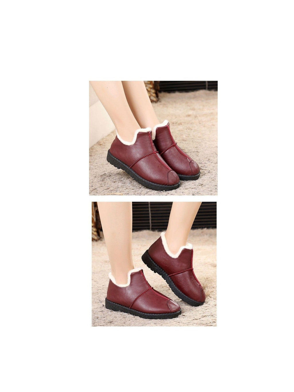 Women's Waterproof Fur-Lined Winter Booties - Courbe et Compagnie