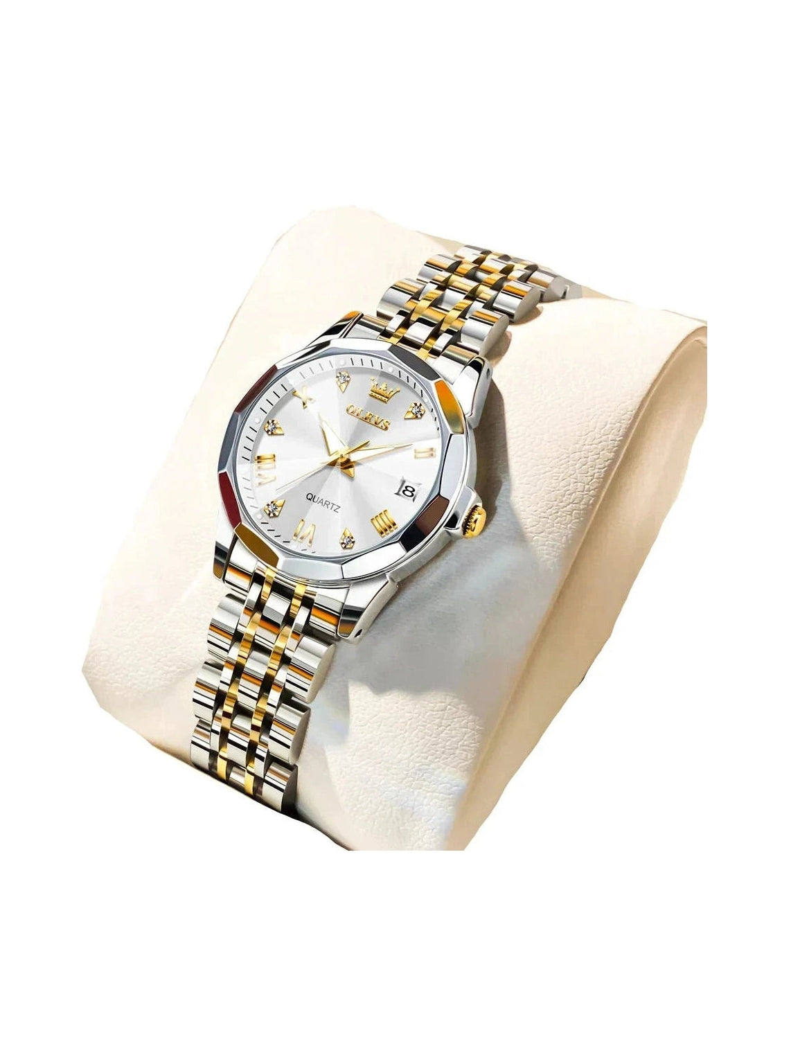 Women's Waterproof Quartz Watch – Gold & White - Courbe et Compagnie