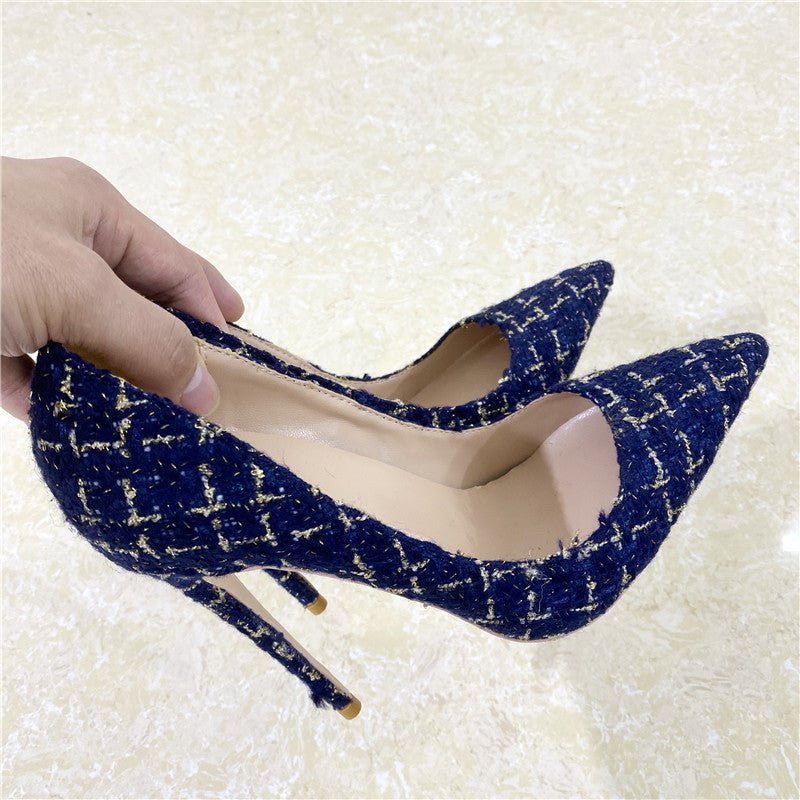 Women's Woven Stiletto Heels - Courbe et Compagnie
