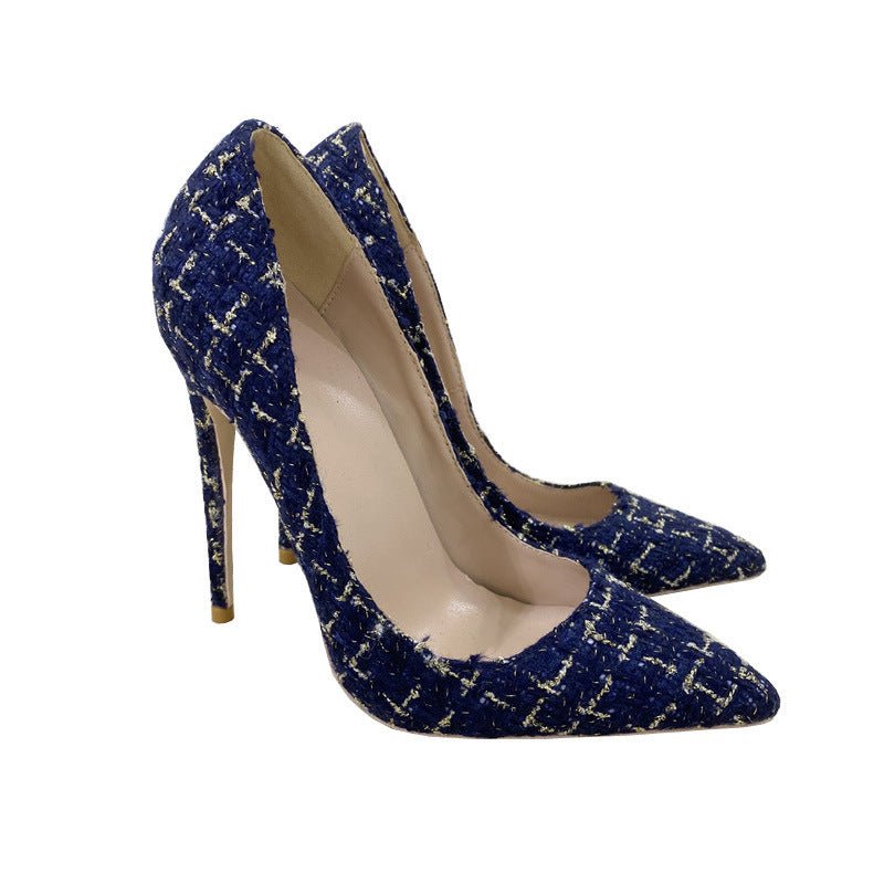 Women's Woven Stiletto Heels - Courbe et Compagnie