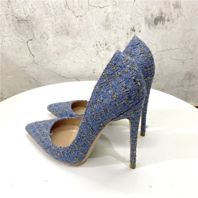 Women's Woven Stiletto Heels - Courbe et Compagnie