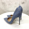 Women's Woven Stiletto Heels - Courbe et Compagnie