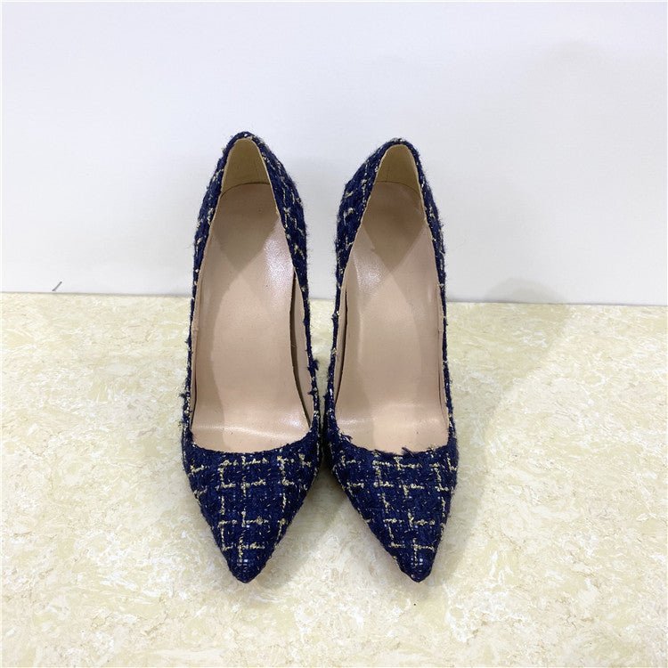 Women's Woven Stiletto Heels - Courbe et Compagnie