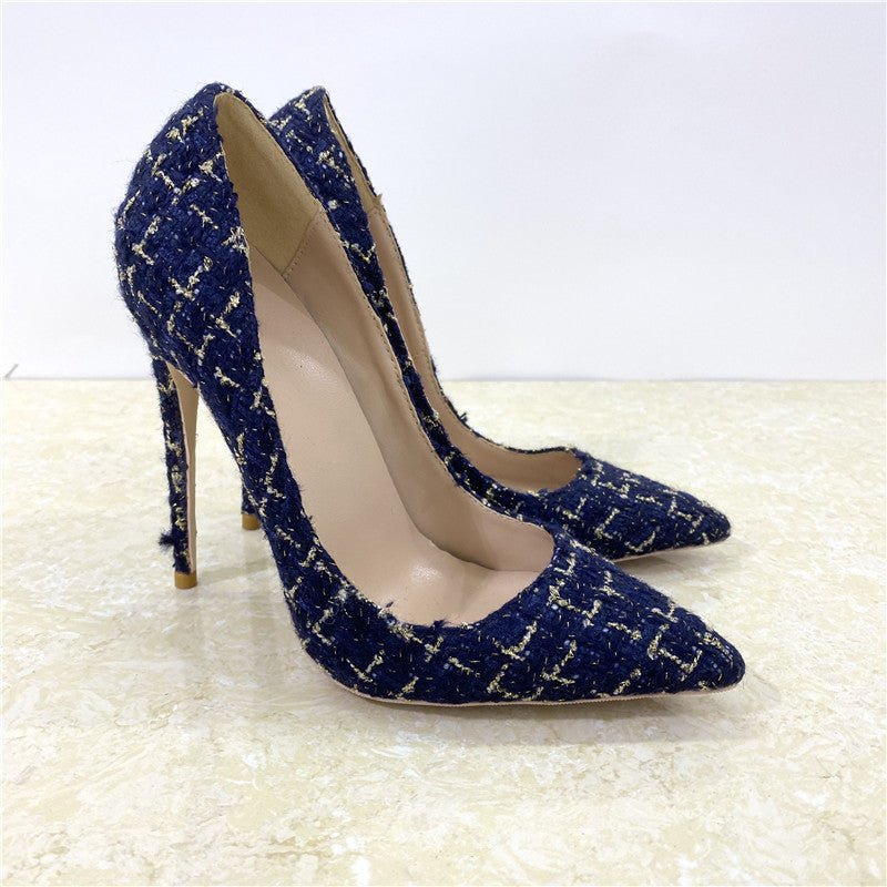 Women's Woven Stiletto Heels - Courbe et Compagnie
