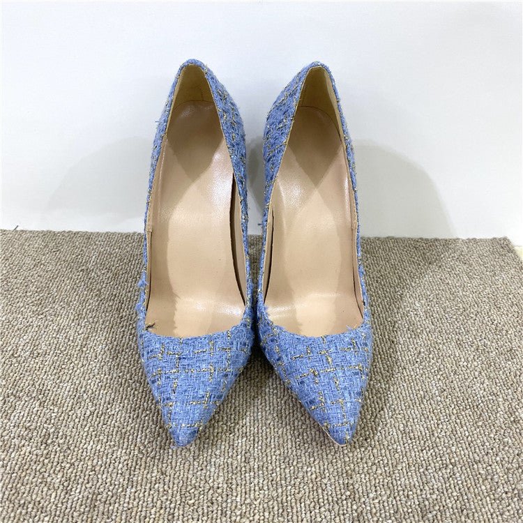 Women's Woven Stiletto Heels - Courbe et Compagnie