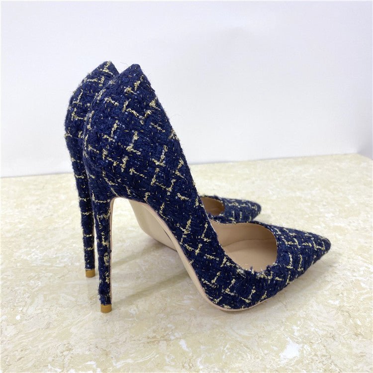 Women's Woven Stiletto Heels - Courbe et Compagnie