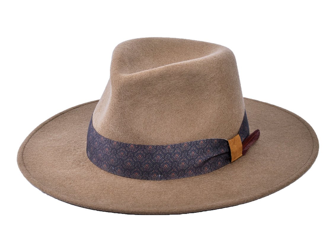 Wool Felt Flat Brim Hat Trendly Gypsy - Courbe et Compagnie