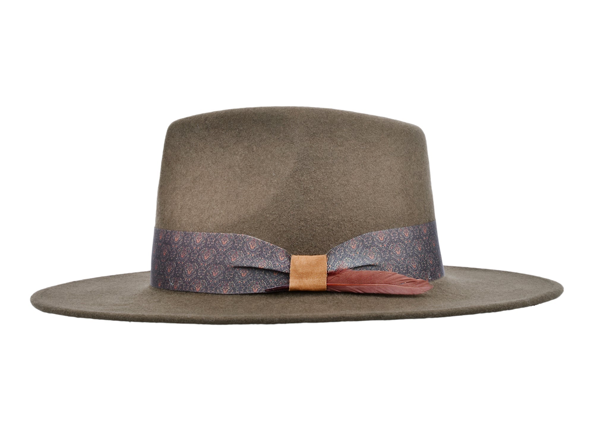 Wool Felt Flat Brim Hat Trendly Gypsy - Courbe et Compagnie