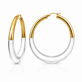XL Clear Chunky Graduated Hoop Earrings - Courbe et Compagnie
